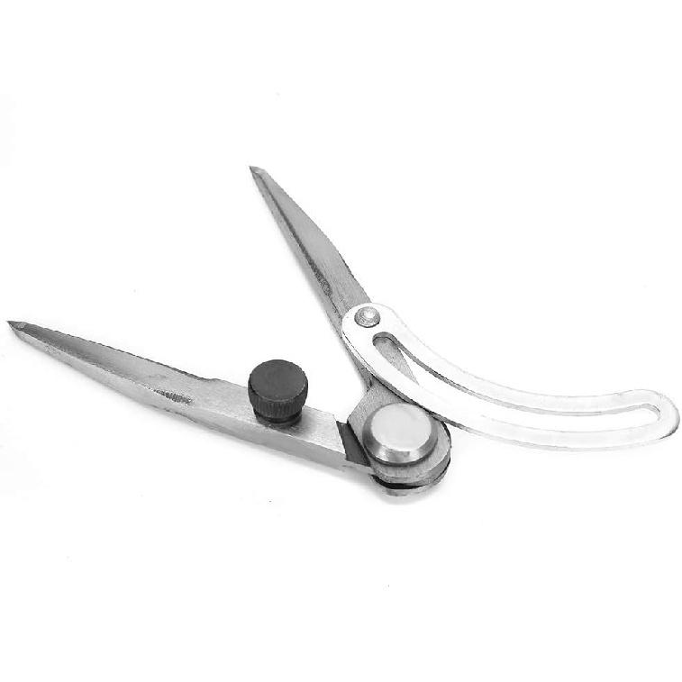 Tiiyee Leather Compass, Wing Divider Leathercraft Compasses Rotating Craft Tool Adjustable Edge Drawing Tool Leatherwork for Sewing Handmade Drafting