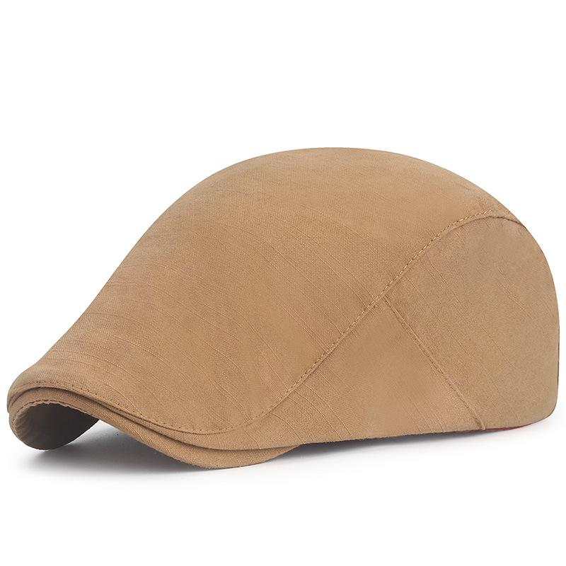 Solid Color Women's Spring and Summer Simple Cap Adjustable Size Fashion Breathable Men's Forward Beret