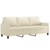 Vidaxl 2-Osobowa Sofa Z Poduszkami, Kremowa, Sztuczna Skóra