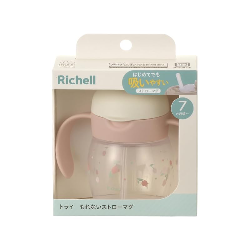Richell Try Leak-Free Straw Mug® Tulip 270ml (Suitable for Babies 7 Months and Up) Spill-proof Polypropylene 120763