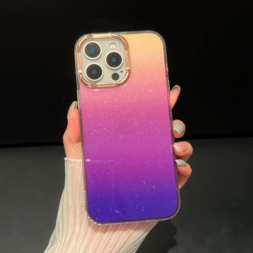 The Starry Sky Gradient Glitter Is Suitable for Apple 16 Phone Cases, IPhone15promax, and A Light Luxury 14 High-end Protective Case