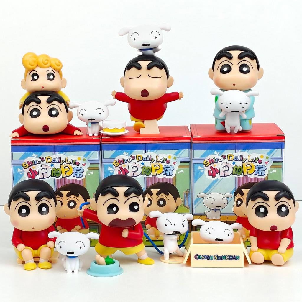 Crayon Shin Chan Shiro Daily Life Pvc Blind Box Collectible Toy For Kids And Fans