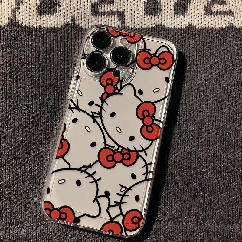 Full Screen KT Cat 11/12pro iPhone Case iPhone13/14/15 Transparent All-inclusive Xs Cartoon 16plus