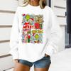 Women's Loose Comfortable Casual Fashionable Character Printing Round Neck Long Sleeved Sweatshirt