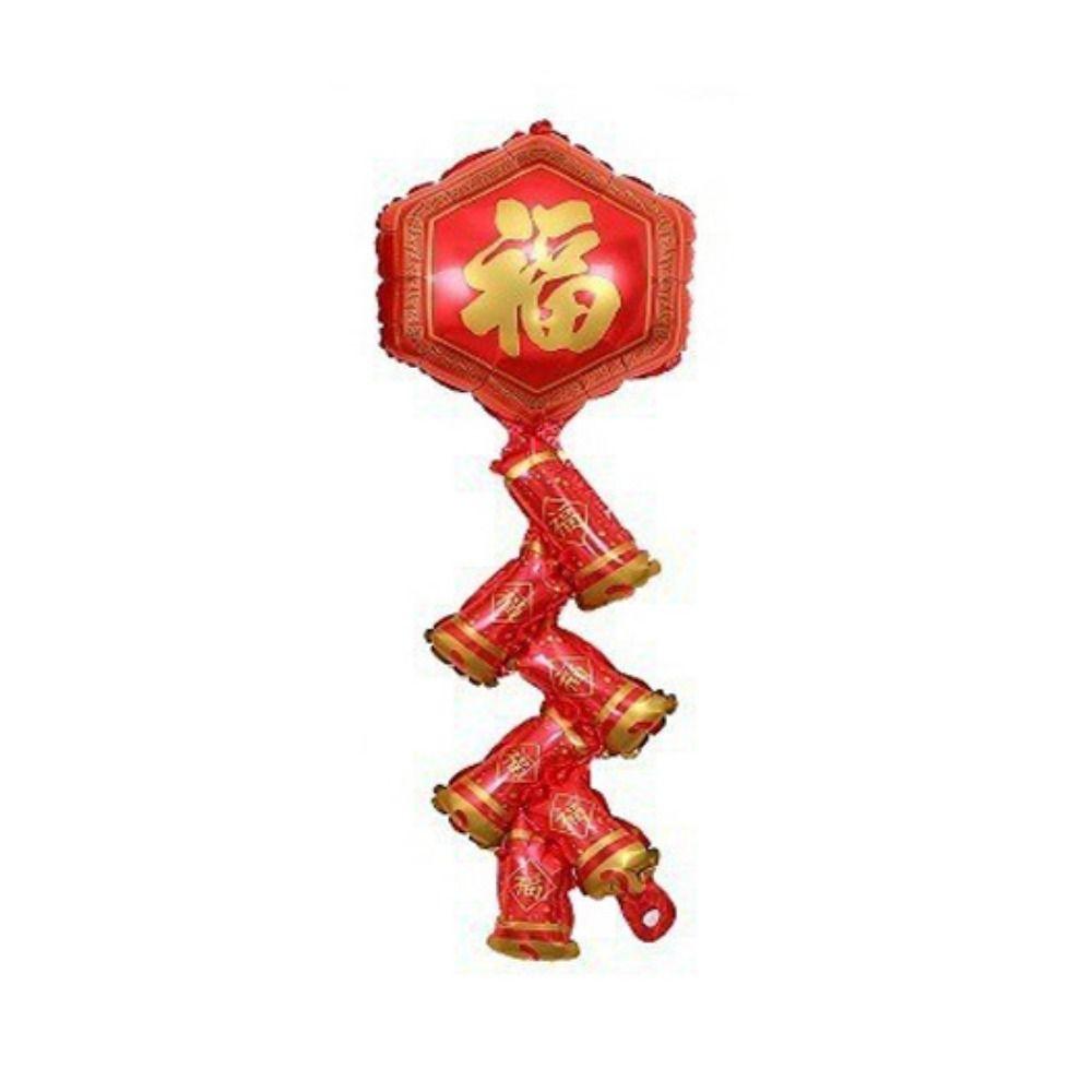 Decorative Chinese New Year Balloon Big Size Maroon Blessing Bag Balloons  Spring Festival