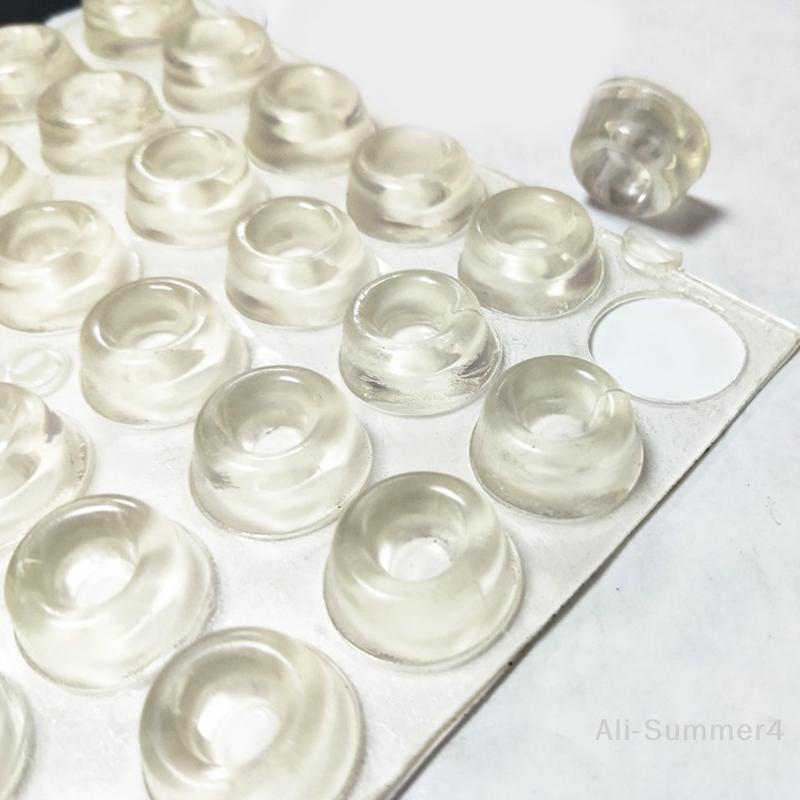 12 pezzi di gomma autoadesiva trasparente per ammortizzatori per armadietti in silicone