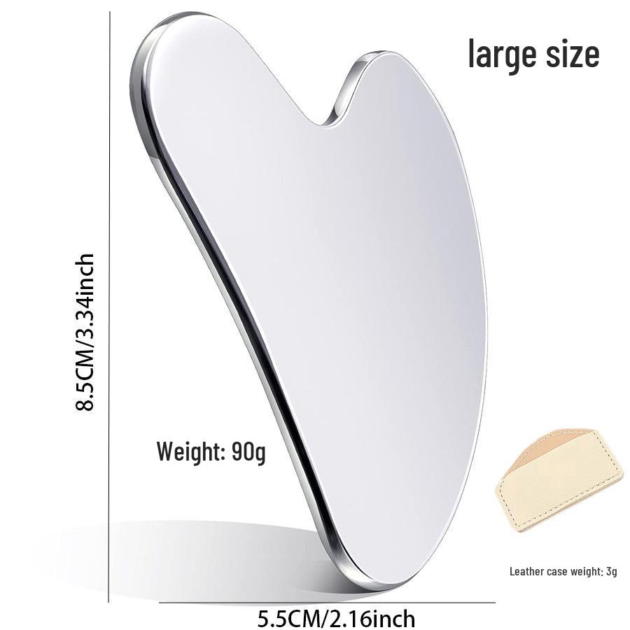 Stal nierdzewna, deska do masażu w kształcie serca do skrobania twarzy