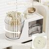 SAYEEC Rotating Desk Organizer with 2 Drawer 6 Slots Multi-Functional Pencil Pen Holder Desktop Makeup Organizer Stationery Accessories Storage Box