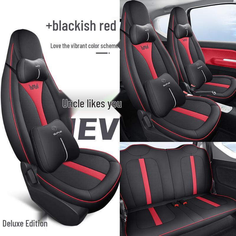 DJGY Sports Leather Seat Cushion Cover for Wuling Hongguang MINI - Four Seasons Pad