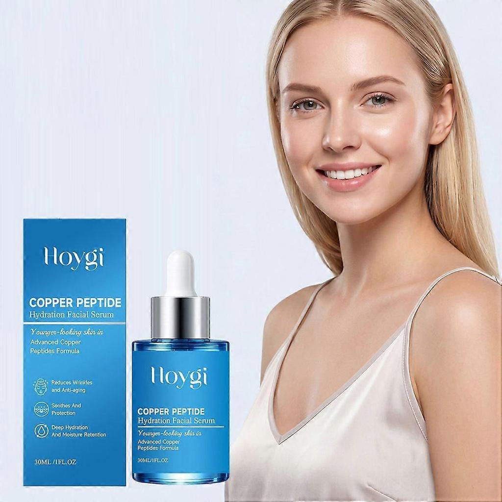Copper Peptide Hydration Facial Serum, Advanced Anti-Aging Formula with Copper Tripeptide, Reduces Wrinkles, Boosts Elasticity & Deep Hydration for Yo