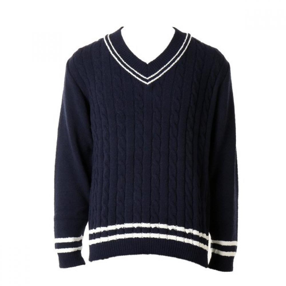 

VenuS V Neck Cable Knit Sweater Men S Loungewear Top VeV3976m navy/105