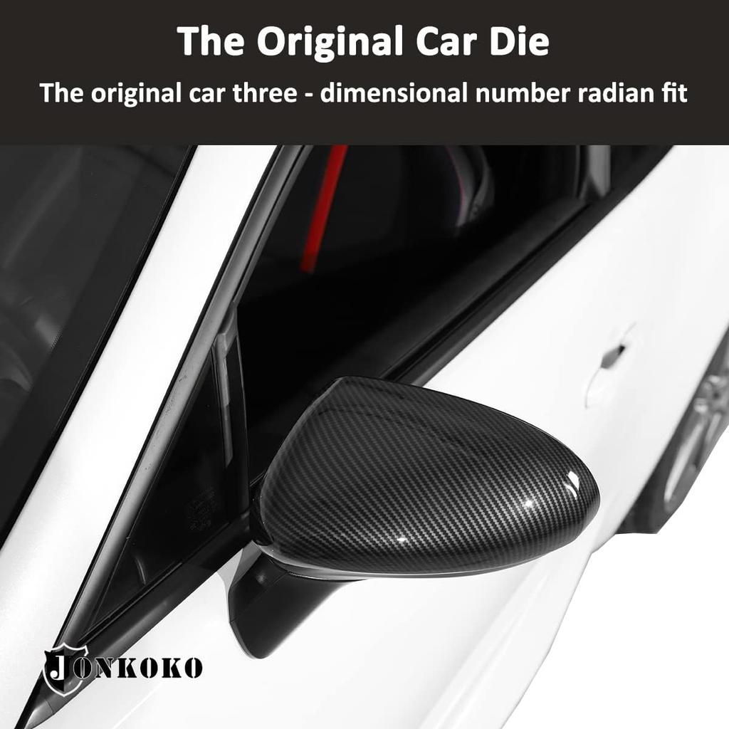 ABS Carbon Fiber Car Side Rearview Mirror Cover Trim For Subaru BRZ Toyota 86 2022-2024 Side Wing Mirror Cap Accessories (Carbon Fiber)