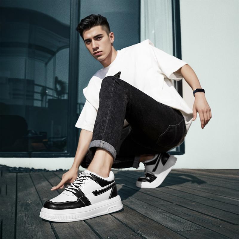 New Elevator Shoes Men Invisible Inner Height Increased 6CM Shoes Fashion Casual Lift Man Sneakers Hidden Heels Heighten Shoes