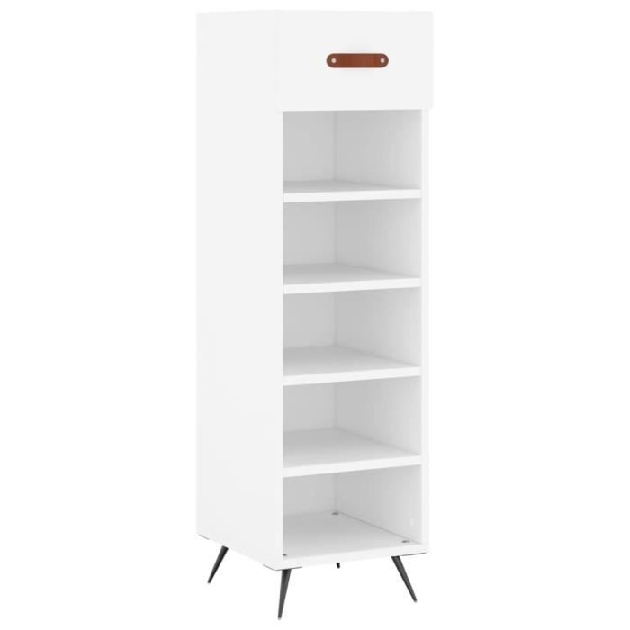 VidaXL Shoe Cabinet White 30x35x105 Cm Engineered Wood 829644