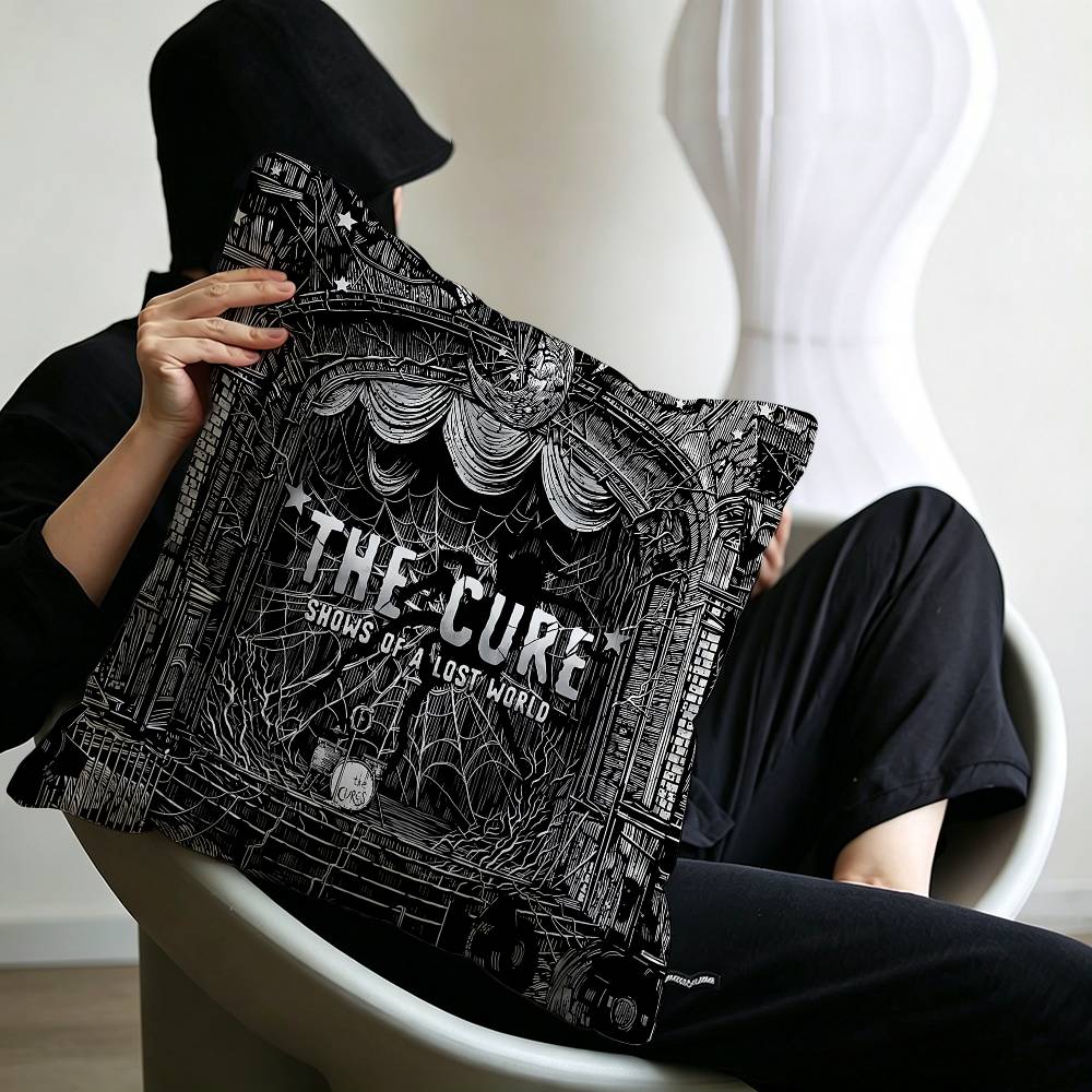 rock The Cure Decorative Room Aesthetics Pillow Case Home Decor Bedroom Sofa Bed Couch Pillow Cover 45x45