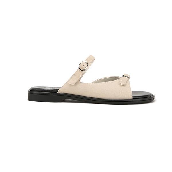 [Su Yinyin of the same style] Small buckle drag~ DU home design holiday casual flat-bottomed slippers women's sandals outside summer wear