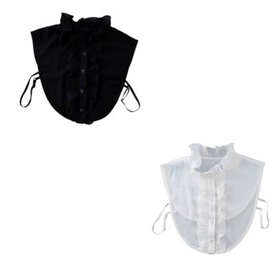 False Collar Detachable Blouse for Women Half Shirts Ruffled Faux Collar Inserts for  Prom Gatherings Casual Parties