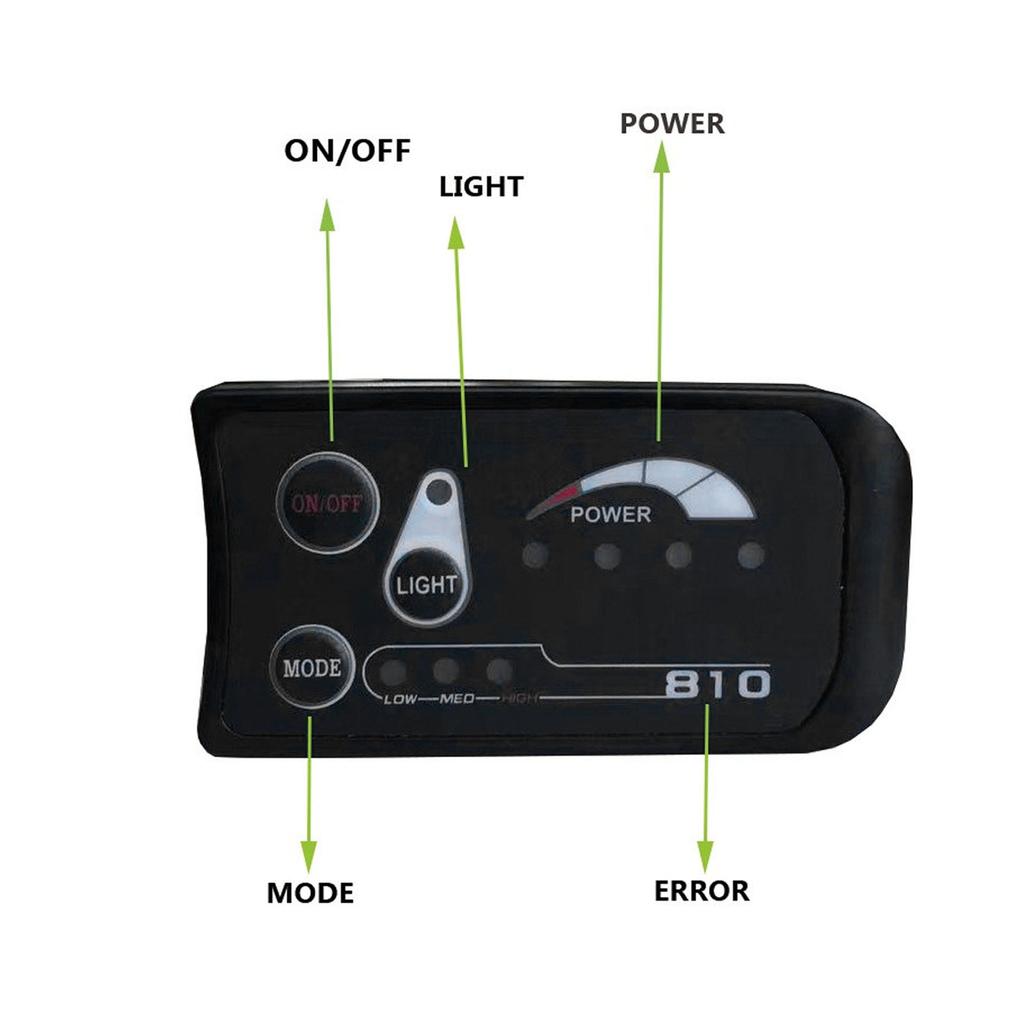 Bicycle Lithium Battery Conversion Kit 15A Controller LED S810 Display 1 to 2 Connecting Line Kit for 250W 300W Motor