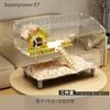 Luxury Villa Acrylic Transparent Hamster Cage Chew-Proof Escape-Proof Spacious Golden Hamster Habitat with Exercise Wheel