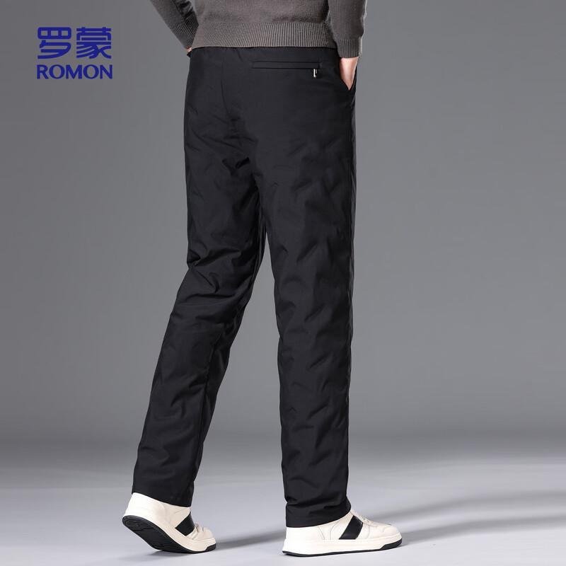 ROMON Men's Thick Duck Down Thermal Casual Pants