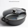 ZISIZ Deep Cast Iron Frying Pan