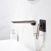 Basin Faucet Bathroom Water Mixer Tap White Gold Brass Concealed Basin Water Sink Mixer Crane Wall Mounted