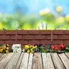Garden Edging Border Fence Imitation Stones Brick Lawn Plant Flower Grass Support Stake Decorative Edging Outdoor DIY