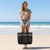 Lightweight Mesh Beach Bag Foldable Toiletries Organizer Fashion Toiletry Storage Bag  Seaside