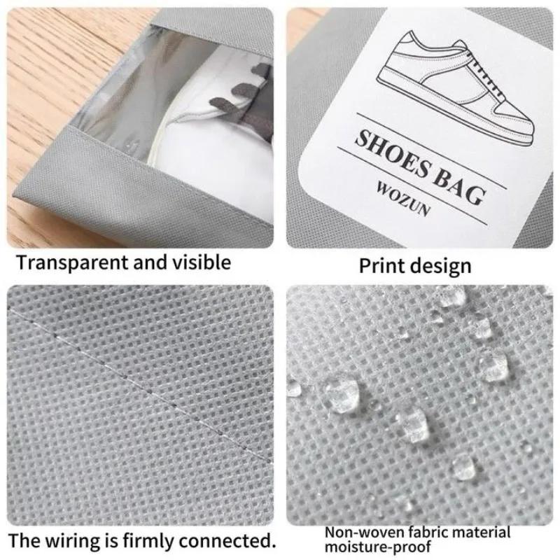 1/5/10PCS Shoes Storage Organizer Bags Non-Woven Shoe Dust Bags Portable Travel Shoe Bag Shoes Storage Packing Pouch Organizers