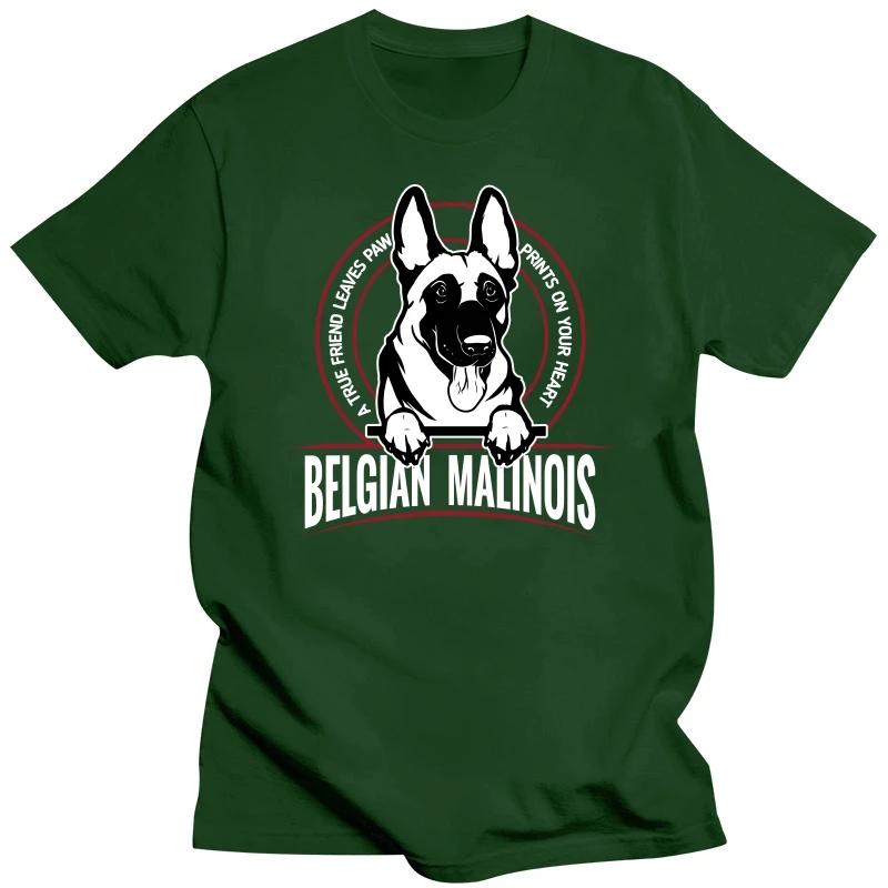 Fashion Men T Shirts Belgian Malinois Tshirt Short Sleeve Cotton Tee Top Best Friend Shepherd Dog T-shirt Clothing Gift Idea