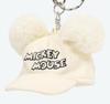 Mickey Mouse Cap Tokyo Disney Resort White Pom-Pom Keychain, Exclusive,