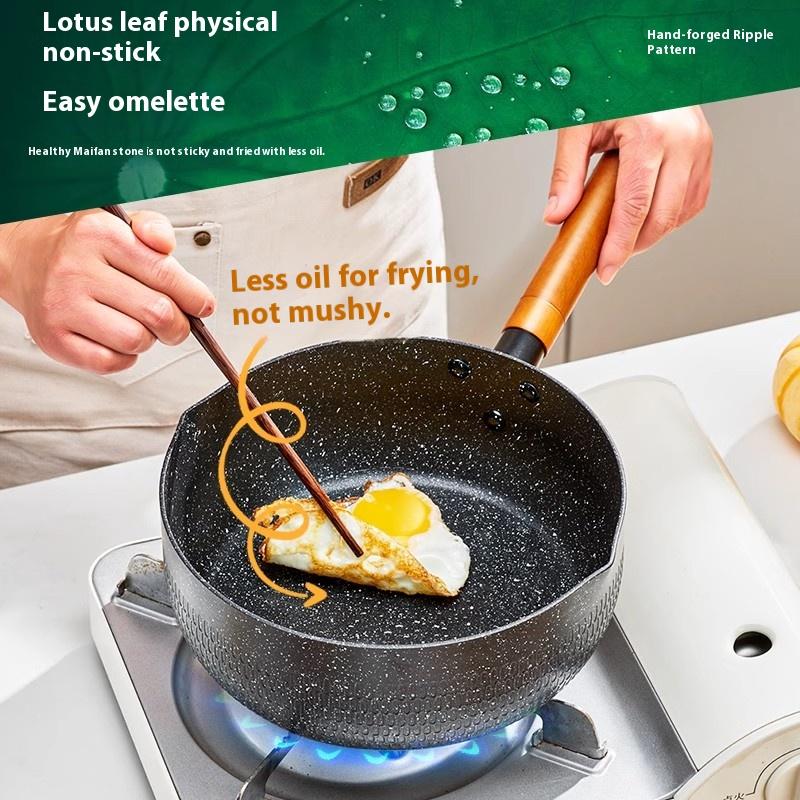 Gianxi Xue Flat Pot Baby Food Pot Frying And Boiling Integrated Small Milk Pot Instant Noodles Soup Pot Household Non Stick Pot