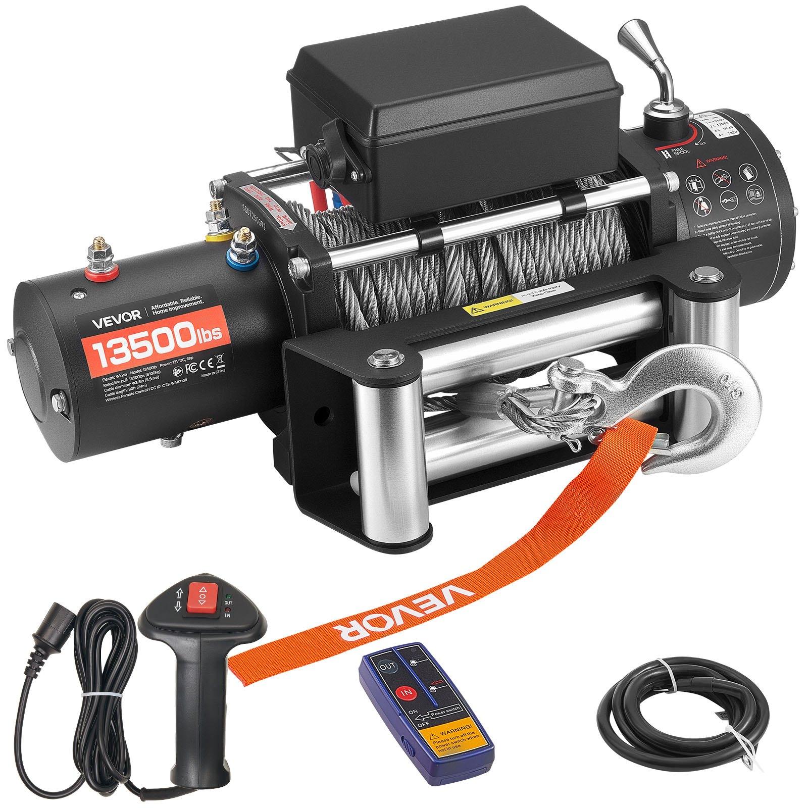 VEVOR Electric Winch, 6100 kg Load