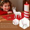 Christmas Deer Figurines Glittering Reindeer Sculpture Christmas Deer Decorations Indoor Wear Scarf For Home Winter Holiday