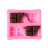 Half Tablets Chocolate Shape Liquid Silicone Fondant Cake Molds Diy Baking Tools