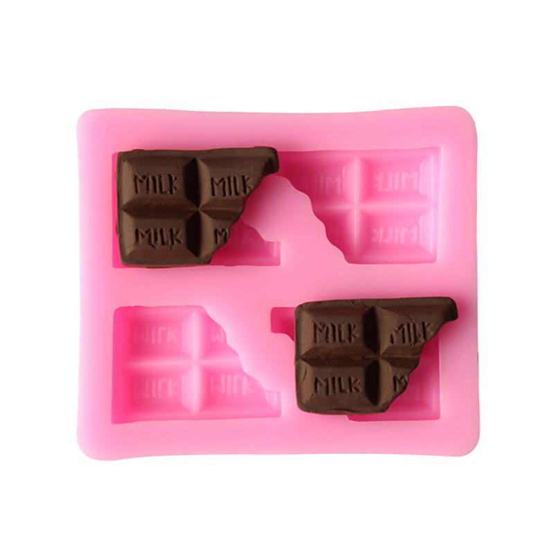 Half Tablets Chocolate Shape Liquid Silicone Fondant Cake Molds Diy Baking Tools