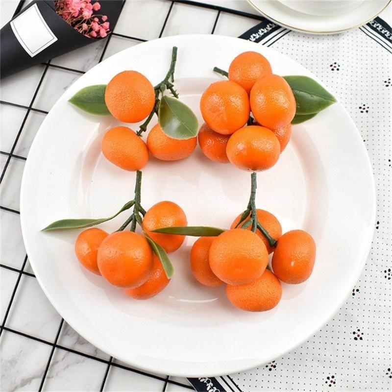 QX2E Artificial Tangerine Fruit Simulation Foams Tangerine Realistic Tangerine Fruit