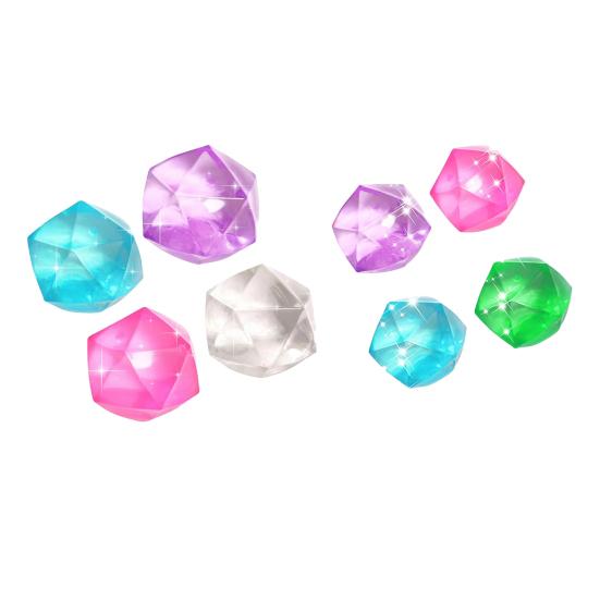Transparent Rhinestone Squeeze Toy Anxiety Relief Polyhedron Sensory Toy Anti-anxiety Soft Stress Ball Students Office Workers Gift