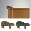 2pcs Craft Wooden Bear Door Frame Funny Cartoon Door Corner Pendant Handmade Cute Animal Door Sign Props
