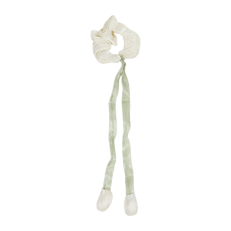 Women Tulip Flower Tassel Hair Ties Cute Temperament Lace Stretchy Hair Rope Ponytail Holders Sweet Hair Accessories