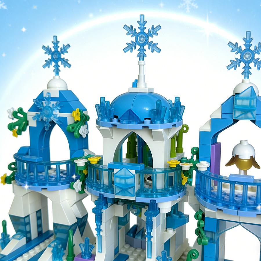504pcs Dream City Ice Princess Castle Building Blocks Street View Girls Series Gifts House Bricks Assembled Toys Kid
