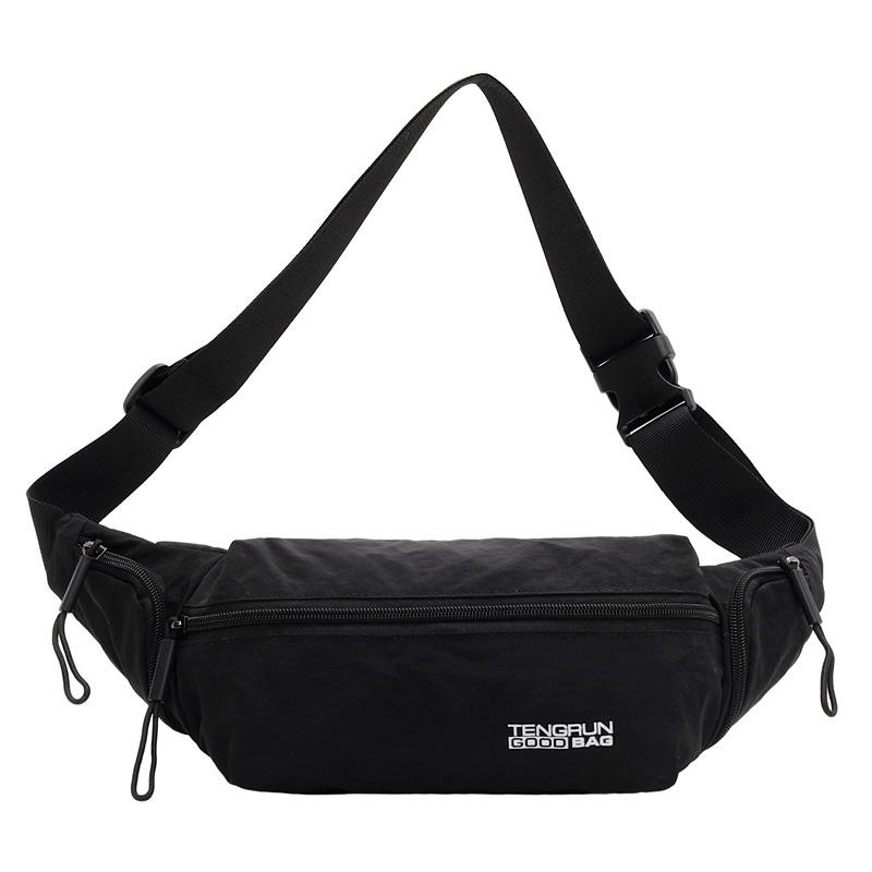 Japanese and Korean casual alphabet neutral breast bag ins style sports trendy brand shoulder crossbody fanny pack