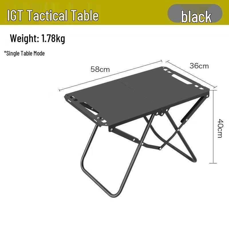 Tactical Folding Outdoor Table: Portable Multifunctional Camping, Picnic, and Tea Table