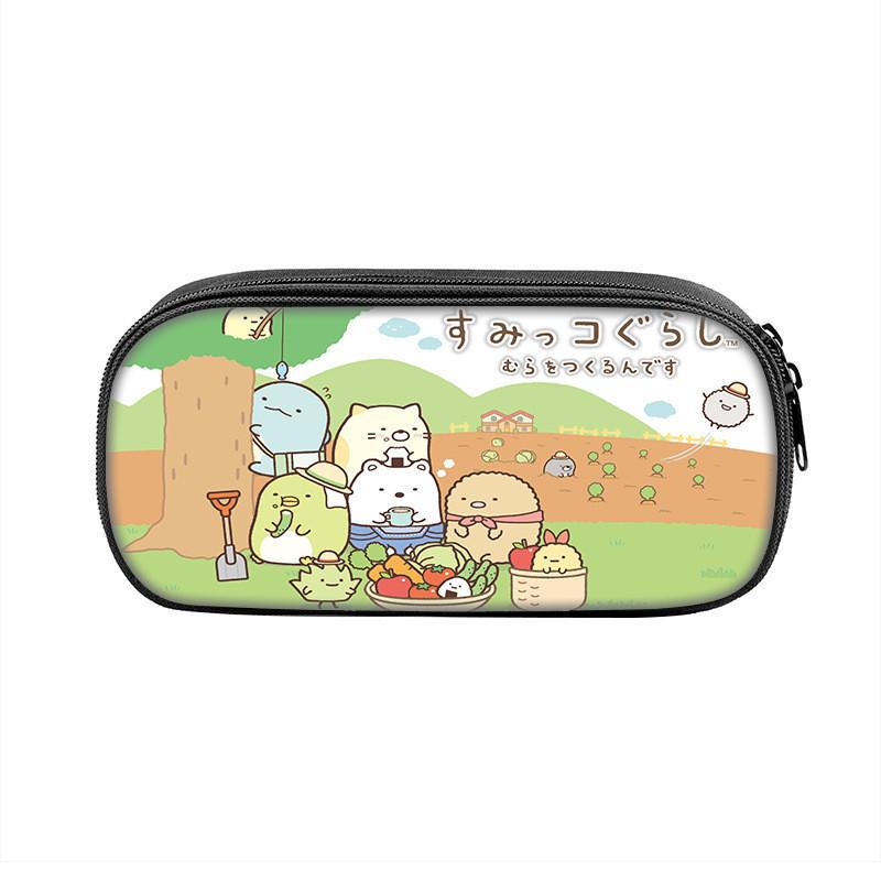 Sumikkogurashi Character Pencil Case With Large Capacity Nylon Storage Bag For Students