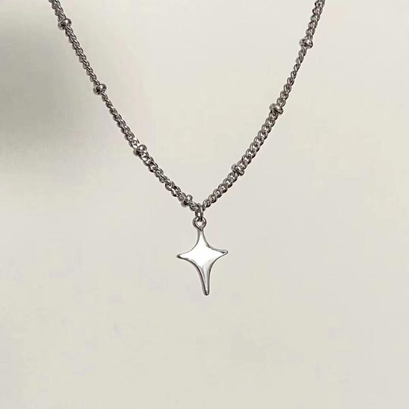 Chain Necklace Y2k Star Neck Jewelry Alloy Material Gift for Fashion Lover