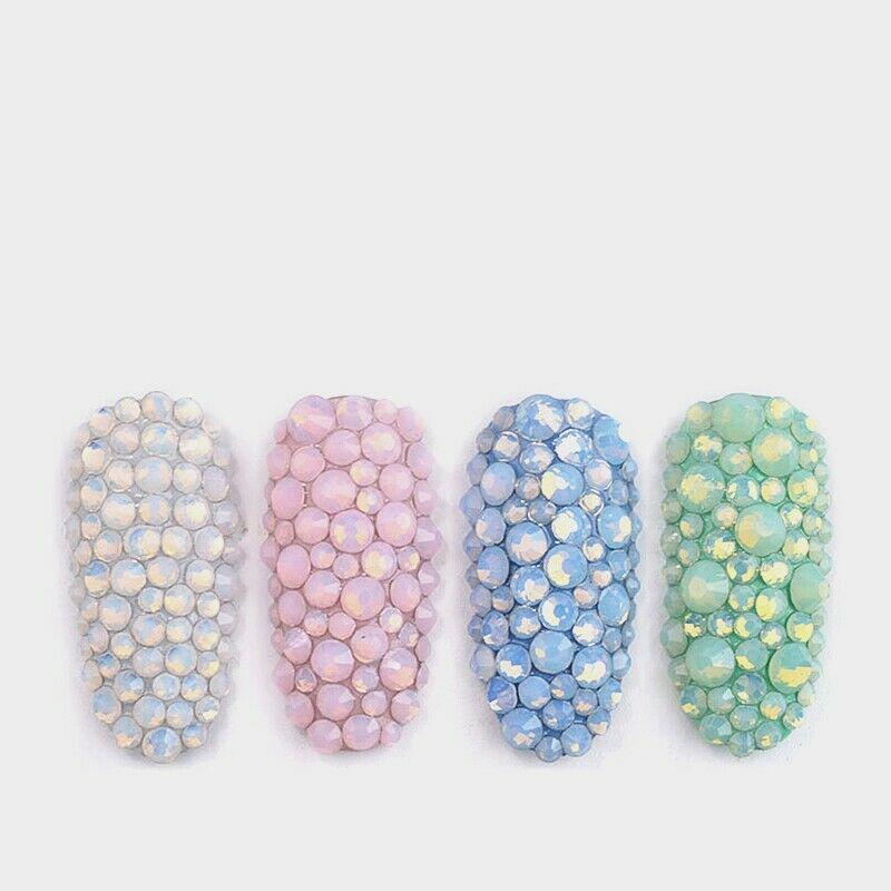Opal Nail Art Rhinestones Crystal 3D Decoration Gel Polish UV Acrylic Tips Decor