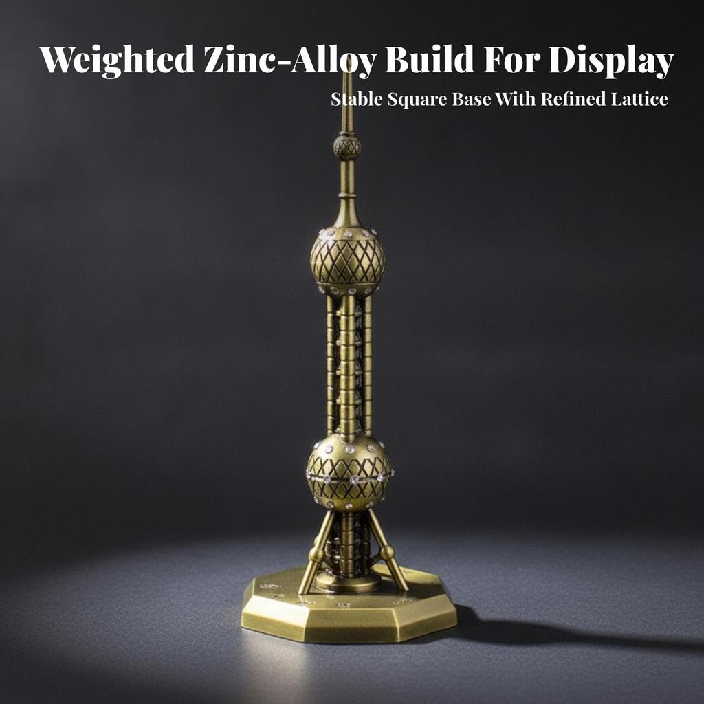 Oriental Pearl Spire Model Compact Shanghai Building Freestanding for Desk