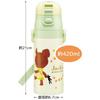 Skater Children's Water Bottle, 2-Way, 420ml (Direct Drinking) or 350ml (Cup Drinking), Kuma no Gakkou (The Bears' School) Design, Small Capacity, Sta