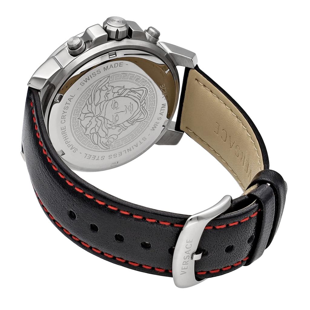 Pánské hodinky Versace, nový chronograf, černý ciferník, nerezová ocel, safírové sklo, quartz, 45 mm, švýcarské hodinky VE2E00121 [Položka]