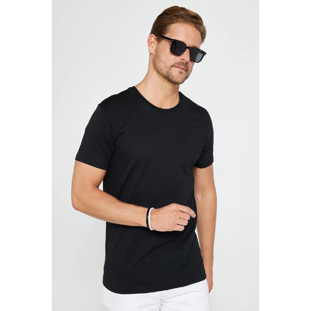 Unisex Slim Fit Slim Fit 100% Cotton Soft Textured White Crew Neck T-shirt